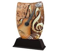 Trophy Monster Acoustic Guitar Music Iceberg Award Free Engraved Plate | Buy in 3 Sizes | for Clubs & Schools | Made from Printed Acrylic (140mm)