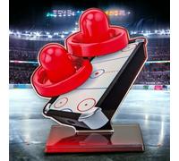 Trophy Monster Air Hockey Award Made from 6mm thick Printed Acrylic with Matching Base | FREE Engraved Plate | for Clubs & Presentations | 135mm-255mm