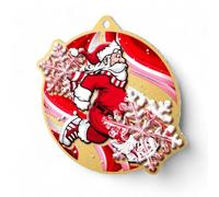 Trophy Monster Aurum Santa Run Medal & FREE Ribbon Made from Precision Cut Stainless Steel | Full Colour HD Print | 70mm | (Gold, Silver or Bronze)
