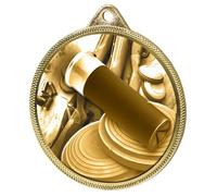 Trophy Monster Classic Clay Pigeon Shooting Medal & FREE Ribbon | for Events & Companies | Made from Metal with 3D Texture Print | 55mm | (Gold, Silver or Bronze)