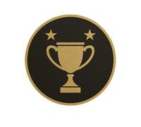Trophy Monster Cup Trophy and Medal Centres Pack of 25x Flat or Acrylic Domed Vinyl Inserts | Emblem or Your OWN LOGO | 25mm or 50mm | (4 pack sizes)