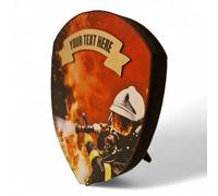 Trophy Monster Eco Friendly Fire Fighter Award Shield | Regal Design Printed Full Colour | FREE Engraved Plate | Made from Sustainable Printed 15mm Thick Birch Plywood | 5 sizes 100-200mm