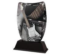 Trophy Monster Electric Guitar Music Hero Iceberg Award Free Engraved Plate | Buy in 3 Sizes | for Clubs & Schools | Made from Printed Acrylic (140mm)