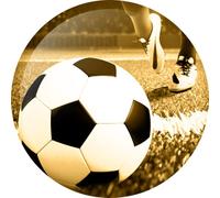 Trophy Monster Football Gold or Colour Trophy and Medal Centres Pack of 25x Flat or Acrylic Domed inserts | Emblem or Your OWN LOGO | 25mm or 50mm | (4 pack sizes)