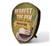 Trophy Monster Golf Nearest the Pin Award Shield | Regal Design Printed Full Colour | FREE Engraved Plate | Made from Sustainable Printed 15mm Thick Birch Plywood | 5 sizes 100-200mm