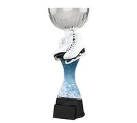 Trophy Monster Ice Skating Boots Silver Cup Award Free Engraved Plate | Amazing Value | for Clubs & Presentations | Made from Metal & Printed Acrylic (buy in 3 sizes) (210mm)