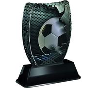 Trophy Monster Iceberg Modern Football Award Acrylic Trophy - Free Engraved Plate, Printed Soccer Trophy for Clubs & Leagues, 3 Sizes (140mm)