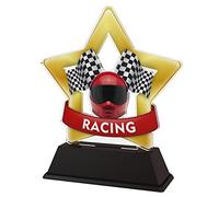 Trophy Monster Motor Racing Star Medal Award Free Engraved Plate | for Clubs & Schools | Gold, Silver or Bronze | Made from Printed Acrylic (3 sizes 95mm-160mm)