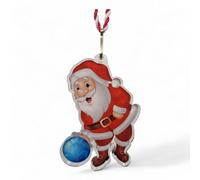 Trophy Monster Pack of 10x Christmas Jolly Santa Tenpin Bowling Medals | XL size 80mm | Free Clip-on Ribbons | Bulk Buy Combo Deal | Made from 6mm Thick Printed Acrylic