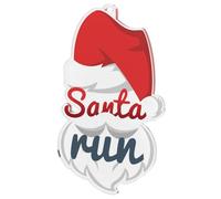 Trophy Monster Pack of 10x Christmas Santa Run Medals Buy in 4 Pack Sizes | FREE Ribbons | for Club & Kids Party | Made from Printed Acrylic (60mm)