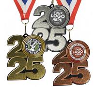 Trophy Monster Pack of 10x Metal 70mm 2025 Womens Rugby Player of the Match Medals & Ribbons Standard emblem or your logo FREE | Personalised | Bulk Pack Deals | Heavy Stainless Steel