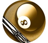 Trophy Monster Pool Gold Trophy and Medal Centres Pack of 25x Flat or Acrylic Domed inserts | Emblem or Your OWN LOGO | 25mm or 50mm | (4 pack sizes)