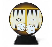 Trophy Monster Quantum Backgammon Trophy - Black Acrylic Award with Full Colour Print | 4 Sizes 120-160mm | Personalised with Engraved Plate for Clubs, Events & Competitions
