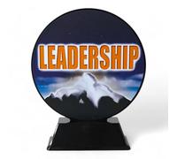Trophy Monster Quantum Leadership Trophy - Black Acrylic Award with Full Colour Print | 4 Sizes 120-160mm | Personalised with Engraved Plate for Clubs, Events & Competitions