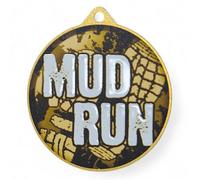 Trophy Monster Quantum Mud Run Gold Stainless Steel Medal & FREE Ribbon | Full Colour HD Print | Available in 50mm, 60mm, 70mm or 80mm | Choice of 1.5mm or 2.5mm Thickness
