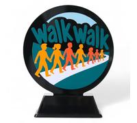 Trophy Monster Quantum Walking Trophy - Black Acrylic Award with Full Colour Print | 4 Sizes 120-160mm | Personalised with Engraved Plate for Clubs, Events & Competitions