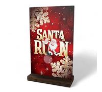 Trophy Monster Real Natural Wood Sherwood Christmas Santa Run Red Trophy Printed Full Colour | FREE Engraved Plate | Made from Sustainable Printed 8mm Thick Birch Plywood | Buy in 4 Great Sizes