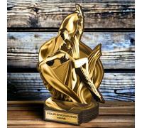 Trophy Monster Real Wood Grove Classic Ballroom Dance Award Printed Full Colour | FREE Engraved Plate | Made from Sustainable Printed 8mm Thick Birch Plywood | 160mm - Buy in 5 Sizes