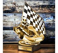 Trophy Monster Real Wood Grove Classic Go Kart Award Printed Full Colour | FREE Engraved Plate | Made from Sustainable Printed 8mm Thick Birch Plywood | 160mm - Buy in 5 Sizes