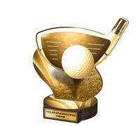 Trophy Monster Real Wood Grove Classic Golf Driver Award Printed Gold, Silver or Bronze | FREE Engraved Plate | Made from Sustainable Printed 8mm Thick Birch Plywood | 160mm - Buy in 5 Sizes