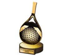Trophy Monster Real Wood Grove Classic Padel Tennis Award Printed Gold, Silver or Bronze | FREE Engraved Plate | Made from Sustainable Printed 8mm Thick Birch Plywood | 160mm - Buy in 5 Sizes