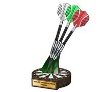 Trophy Monster Real Wood Grove Darts Award Printed Full Colour | FREE Engraved Plate | Made from Sustainable Printed 8mm Thick Birch Plywood | 160mm - Buy in 5 Sizes