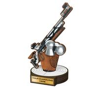 Trophy Monster Real Wood Grove Rifle Shooting Award Printed Full Colour | FREE Engraved Plate | Made from Sustainable Printed 8mm Thick Birch Plywood | 160mm - Buy in 5 Sizes