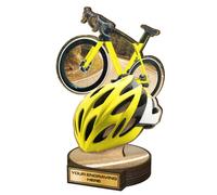 Trophy Monster Real Wood Grove Road Cycling Award Printed Full Colour | FREE Engraved Plate | Made from Sustainable Printed 8mm Thick Birch Plywood | 160mm - Buy in 5 Sizes