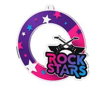 Trophy Monster Rock Stars Guitar Medal Pack Bulk Medal Deal | for Schools Times Tables | Made from Printed Acrylic | 50mm, 60mm or 70mm (3 pack sizes)