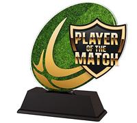 Trophy Monster Rugby Player of the Match Award | Free Engraved Plate | Bulk Trophies Deal | for Clubs & Leagues | Made from Printed Acrylic (3 sizes) (160mm)