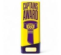 Trophy Monster Tower Elite Football Captains Award Trophy - Heavyweight Neon Design, 4 Colours - Multiple Sizes with Free Engraving, Premium Sports Award (Captains Award)