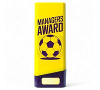 Trophy Monster Tower Elite Football Club & Staff Awards Trophy - Manager, Referee & Volunteer Recognition - Heavyweight Neon - 4 Colours - Engraving Included (Generic Manager)