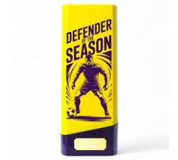 Trophy Monster Tower Elite Football Position & Performance Awards Trophy - Defender, Striker, Goalkeeper & Most Improved - Heavyweight Neon - 4 Colours - Engraving Included (Defender)