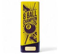 Trophy Monster Tower Elite Pool Award - Heavyweight Neon Design - 4 Colours - Engraving Included - Multiple Sizes (8 Ball Champion)