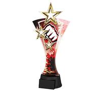 Trophy Monster Triple Star Martial Arts Award Free Engraved Plate | Bulk Trophies Deal | for School, kids, Large Company | Made from Printed Acrylic (190mm) (170mm)