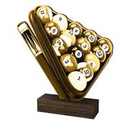 Trophy Monster Wooden Classic Sierra 2D Pool Balls Trophy FREE Engraved Plate | Gold, Silver or Bronze | Made from Sustainable Printed 8mm Thick Birch Plywood | Buy in 5 Sizes (135mm)