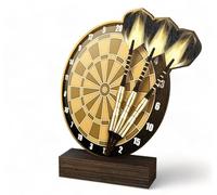 Trophy Monster Wooden Classic Sierra Darts Trophy Antique Gold | Made from Sustainable Printed 8mm Thick Birch Plywood | Size (175mm)