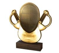 Trophy Monster Wooden Classic Sierra Fencing Trophy FREE Engraved Plate | Gold, Silver or Bronze | Made from Sustainable Printed 8mm Thick Birch Plywood | Buy in 5 Sizes (135mm)