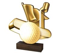 Trophy Monster Wooden Classic Sierra Golf Putter Flag Trophy FREE Engraved Plate | Gold, Silver or Bronze | Made from Sustainable Printed 8mm Thick Birch Plywood | Buy in 5 Sizes (135mm)