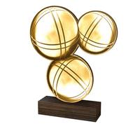 Trophy Monster Wooden Classic Sierra Petanque Bowls Award FREE Engraved Plate | Gold, Silver or Bronze | Made from Sustainable Printed 8mm Thick Birch Plywood | Buy in 5 Sizes (135mm)