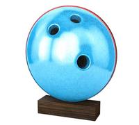 Trophy Monster Wooden Sierra Ten Pin Bowling Ball Trophy FREE Engraved Plate | Made from Sustainable Printed 8mm Thick Birch Plywood | Buy in 5 Sizes (135mm)