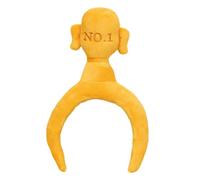 Trophy Shaped Plush Headband First Prize Award Hair Hoop | Pp Cotton Fill, Yellow Novelty Piece, Cosplay and Social Gathering Use, Smooth Burr Free Finish for Sensitive Users
