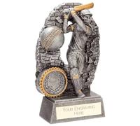 Trophy Superstore Blast Out Female Cricket Trophy - Free Engraving - 130mm C-50x16