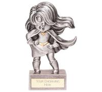 Trophy Superstore Female Super Hero Fun Award Achievement Trophy - Free Engraving - 100mm A-38x16