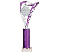 Trophy Superstore Frenzy Tower Purple & Silver Multisport Award Trophy - Free Engraving - Marble Base - 315mm D-60x16
