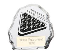 Trophy Superstore Mystique Glass Pool/Snooker Award Trophy - Free Engraving - 90mm A-38x16