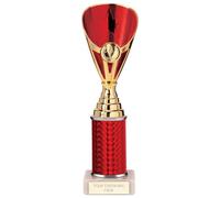 Trophy Superstore Rising Stars Red Multisport Award Trophy - Free Engraving - Marble Base - 255mm
