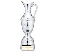 Trophy Superstore The Champions Metallic Plated Claret Jug Golf Trophy - Silver - Free Engraving - 300mm (p.G)