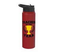 Trophy Teacher of the Year Stainless Steel Insulated Water Bottle