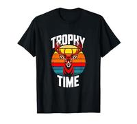 Trophy TIME Deer Hunting Buck Retro Sunset T-Shirt